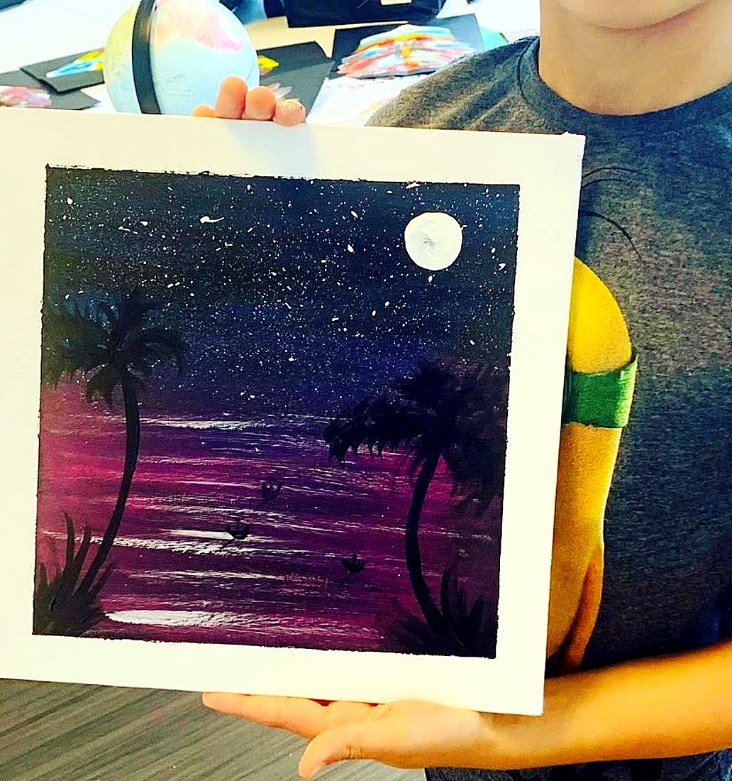 Sunset palms