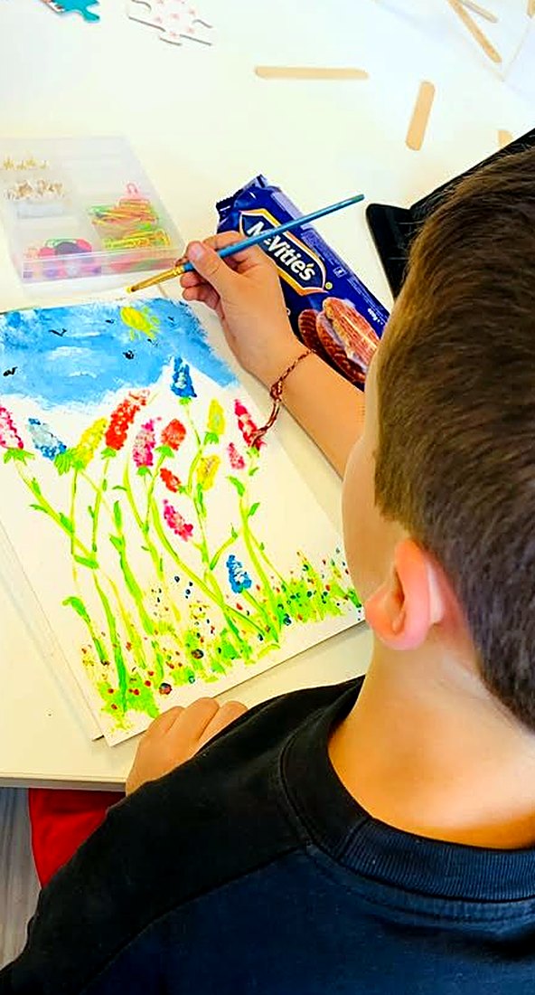 Spring flowers in watercolour