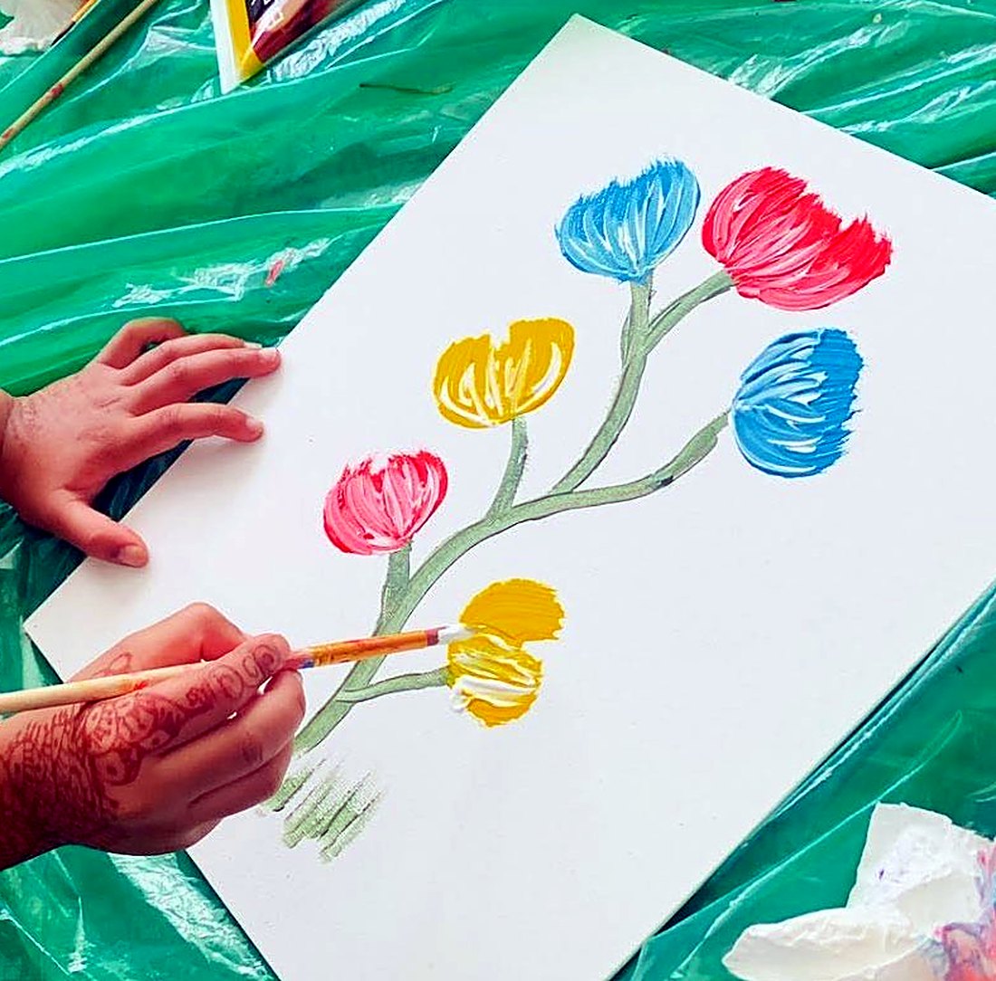 Painting tulips
