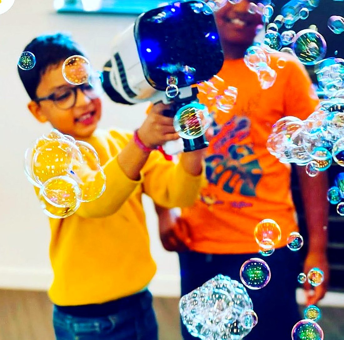 Bubble science at camp