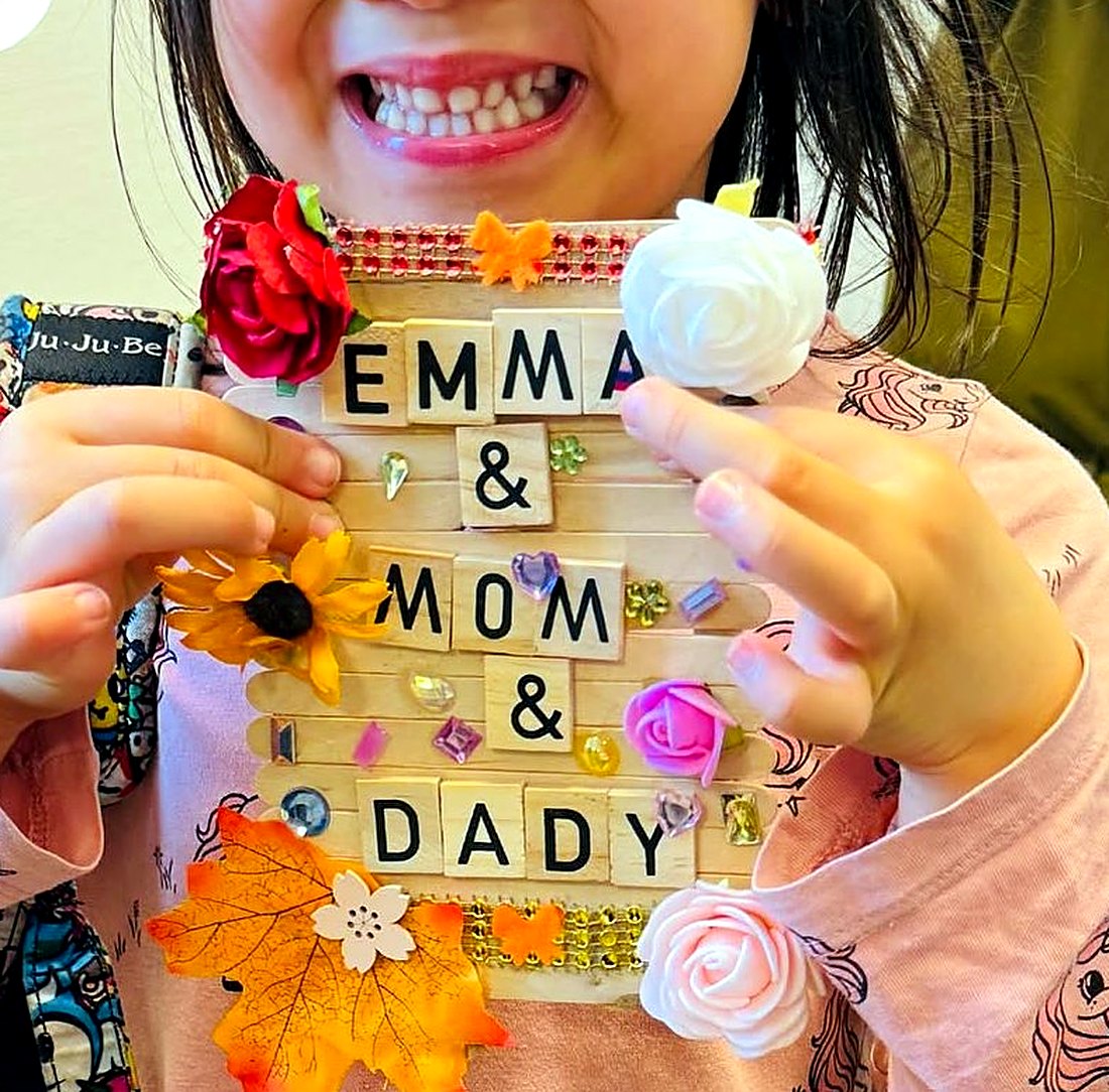 A handmade gift for mum and dad