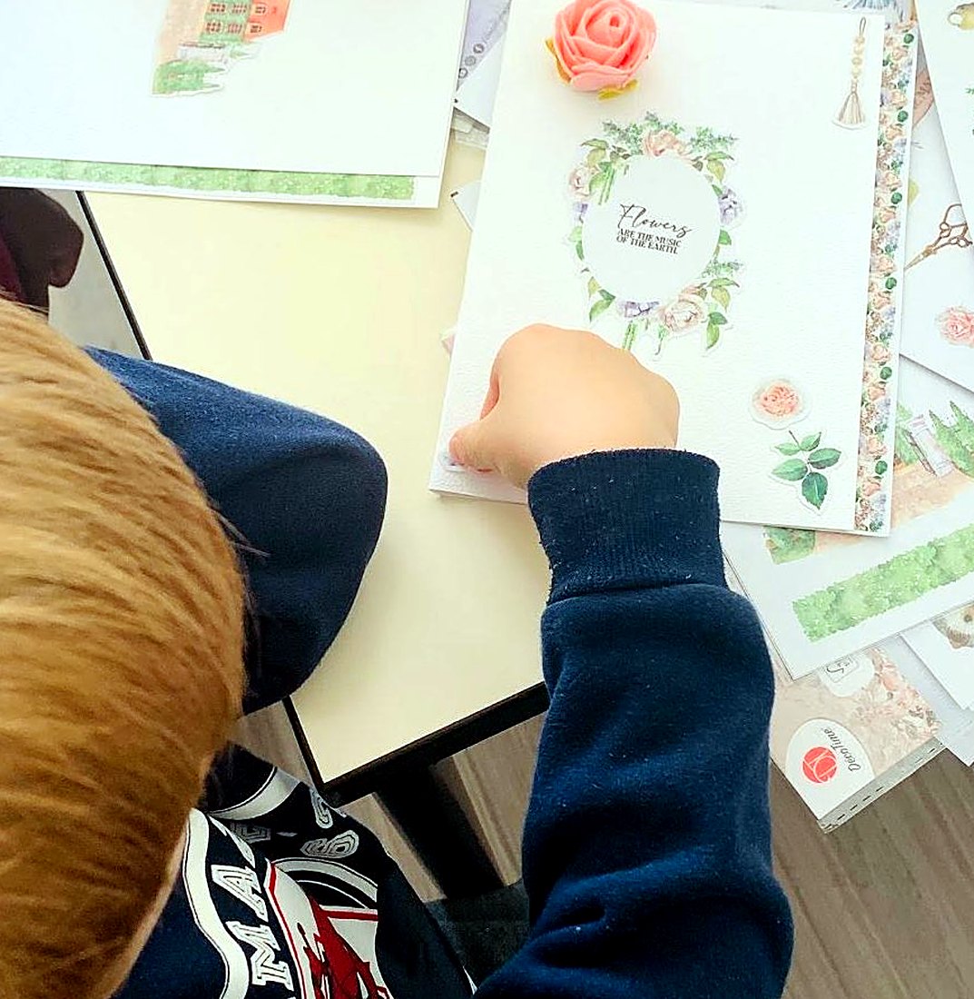 Writing a flower card