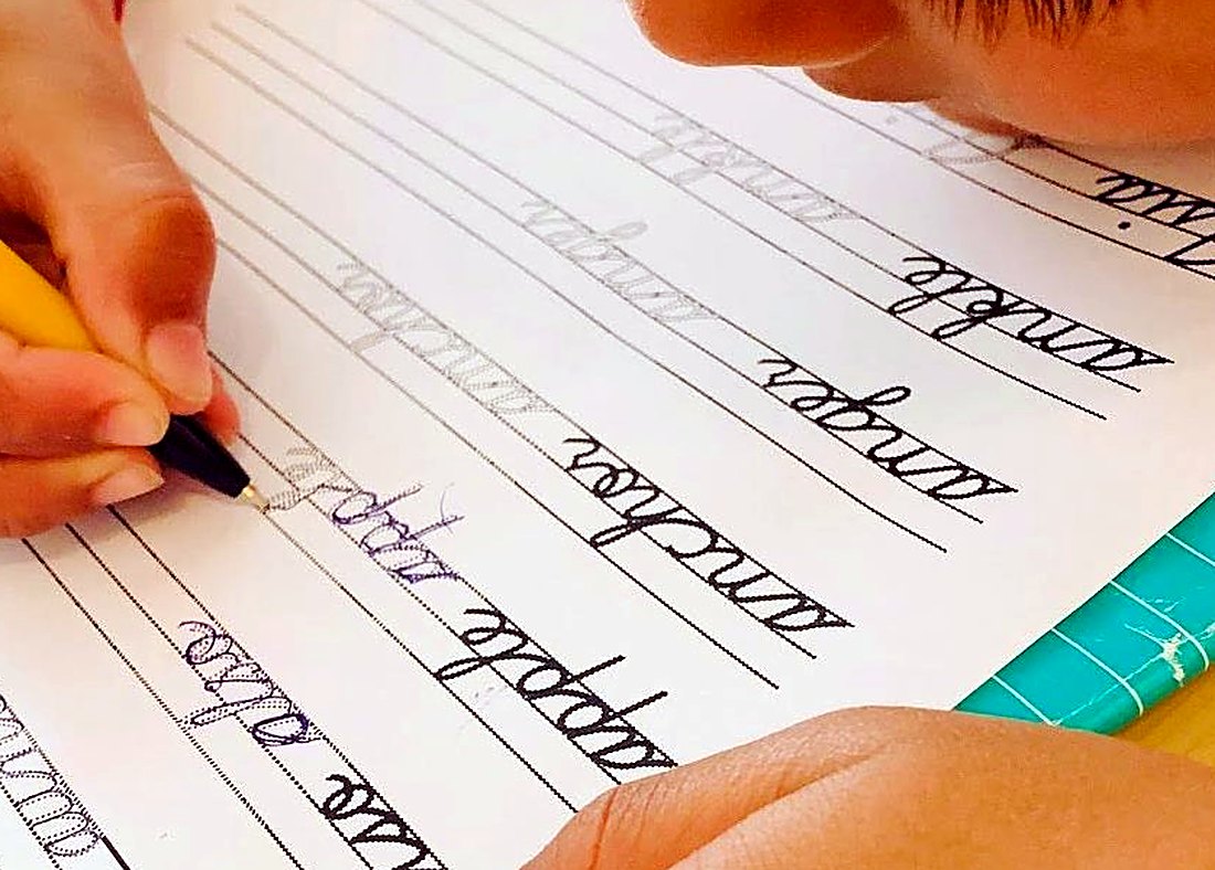 Practising joined-up writing