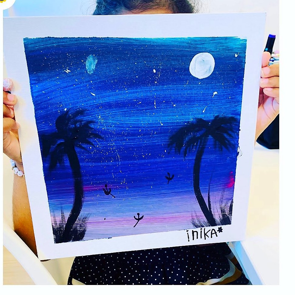 Palm-tree night sky