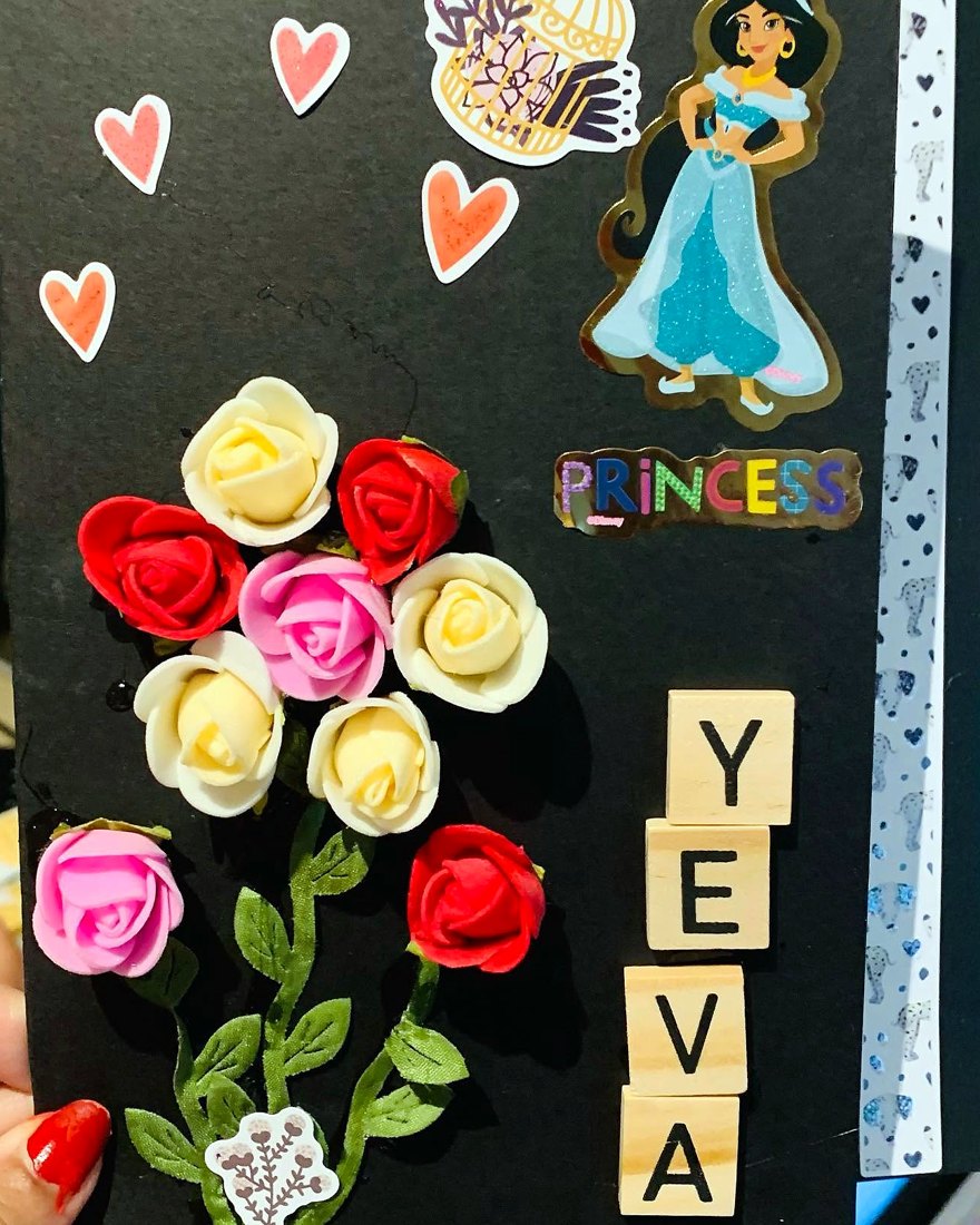 Paper flower card