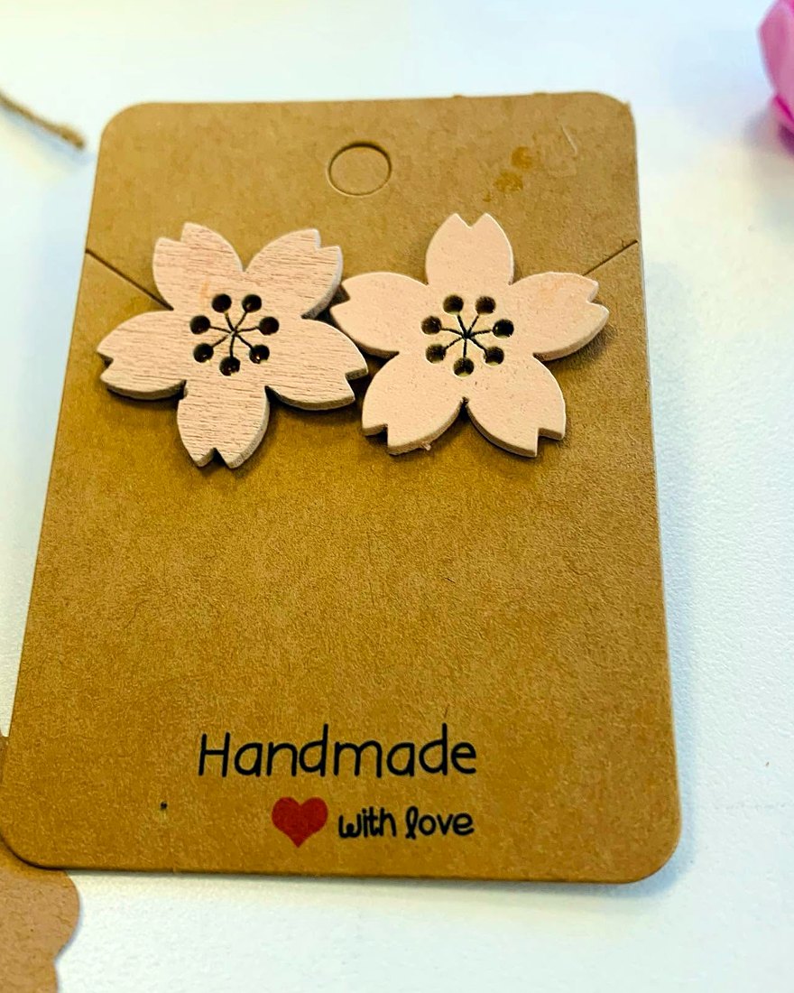 Handmade flower earrings