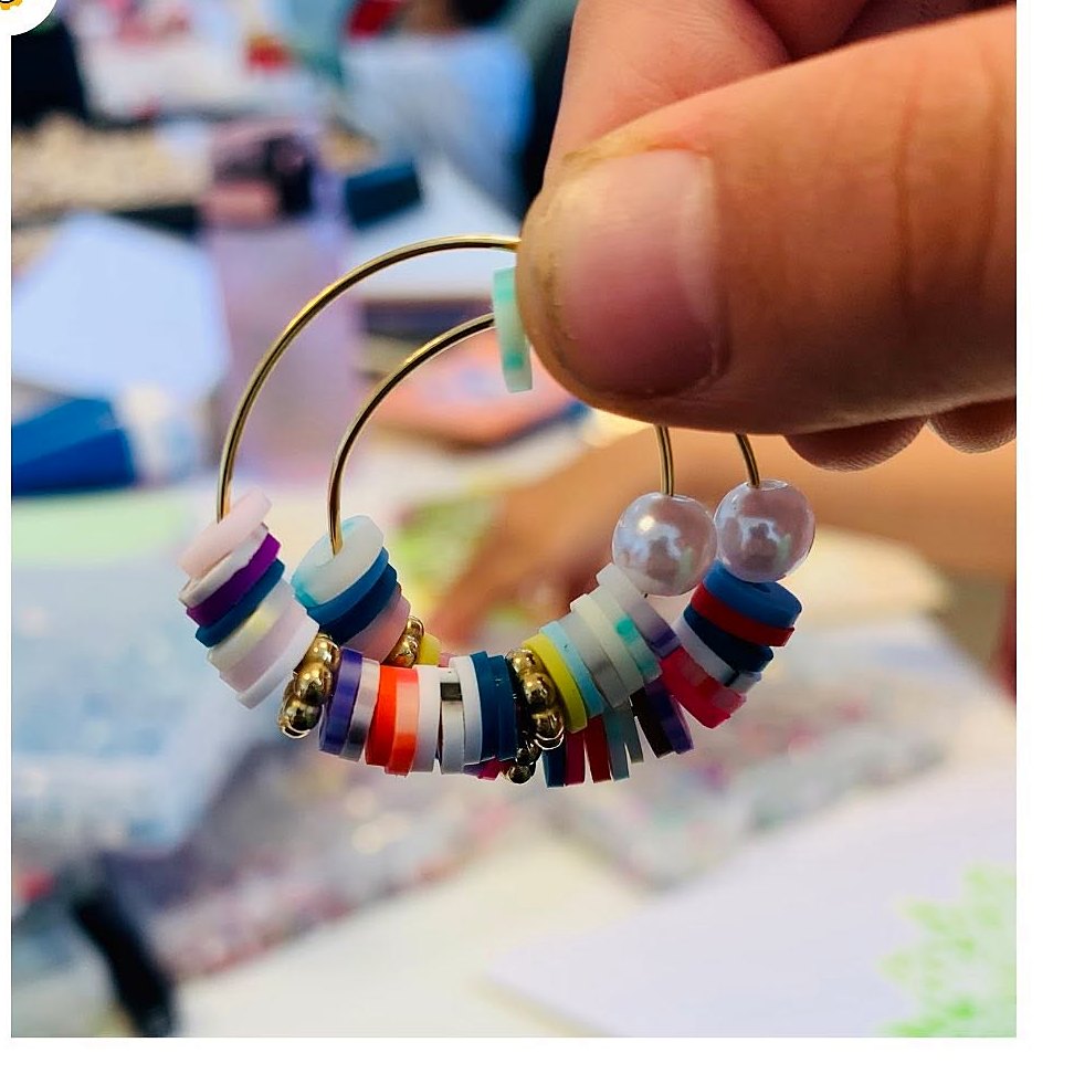 Beaded hoop craft